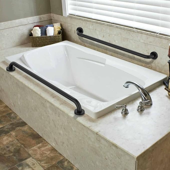 36 Inch Shower Grab Bar Oil Rubbed Black, Munzong Anti Slip Bathroom Grab Bar - Image 6