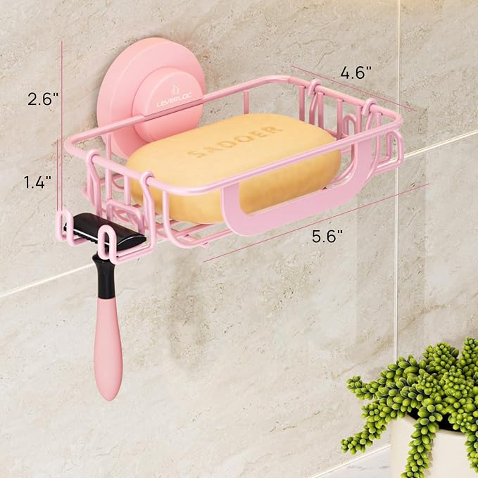 LEVERLOC Soap Holder Dish with Hooks - Image 8
