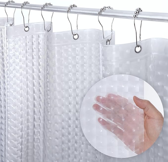 LiBa Waterproof PEVA 8G Shower Curtain, Plastic by Liba