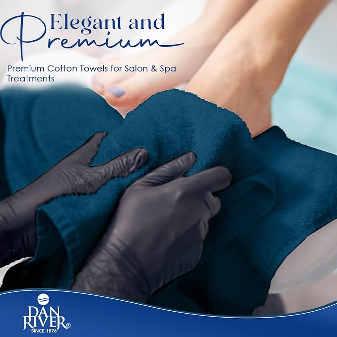 DAN RIVER 100% Cotton Salon Towels Set – 16x26 inches, Highly Absorbent and - Image 3