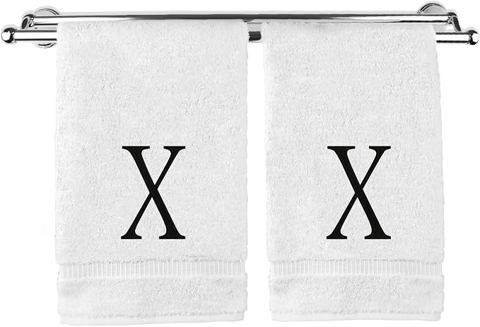 Monogrammed Hand Towel, Personalized Initial Gift, Extra Absorbent 100% Turkish by BareCotton