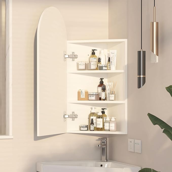 White Corner Medicine Cabinet - Image 3