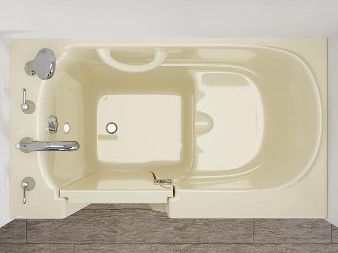 ANZZI Walk In Tub 46'' x 26" in Beige - Image 4