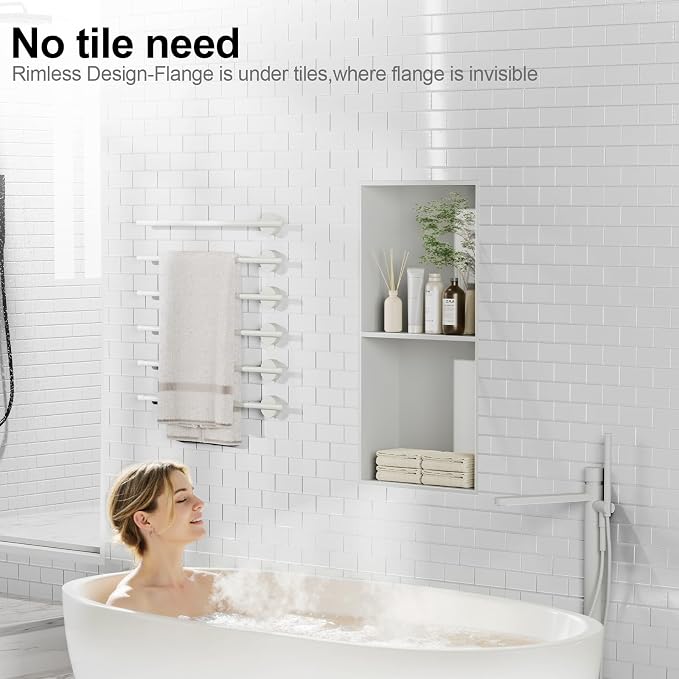 Bathbliss Shower Niche, No‑Tile Recessed Wall Niche, 11.18"x22.3" SUS304 - Image 4