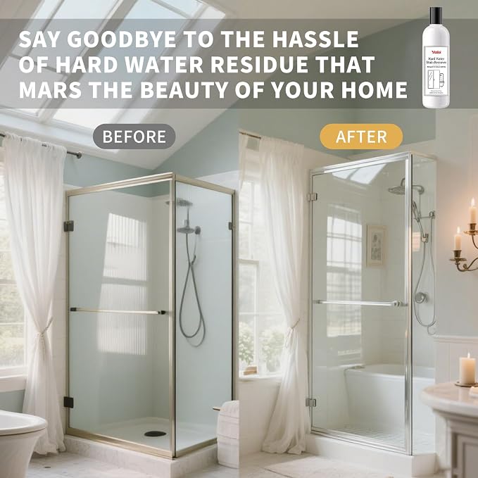 Hard Water Stain Remover, Powerful Shower Glass & Door Cleaner, Easily Removes - Image 3