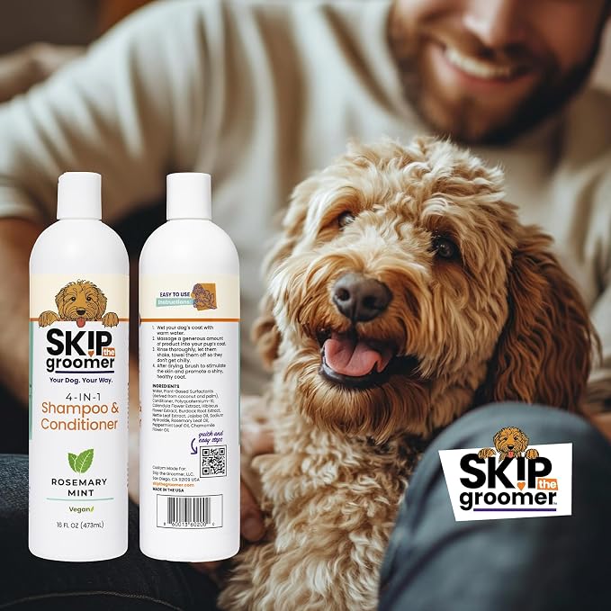 4-in-1 Dog Shampoo & Conditioner, Rosemary Mint, Conditions, Detangles & - Image 7