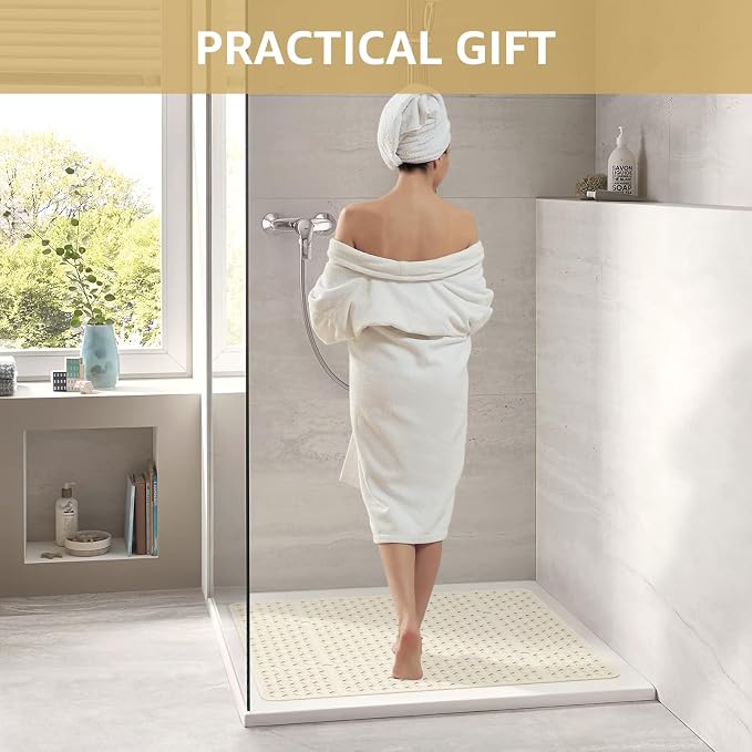 OTHWAY Square Shower Mat, TPE Anti Slip Shower mat - Image 6