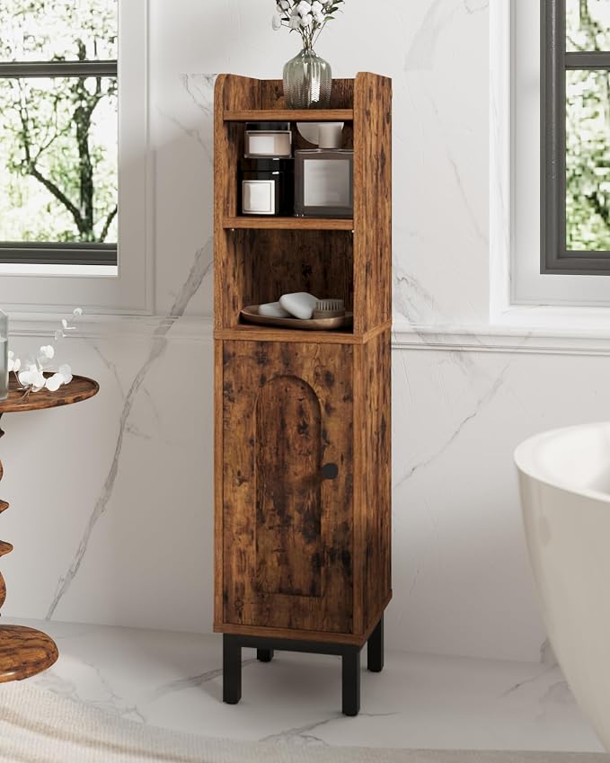 Bathroom Storage Cabinet, Small Corner Floor Cabinet by Hzuaneri