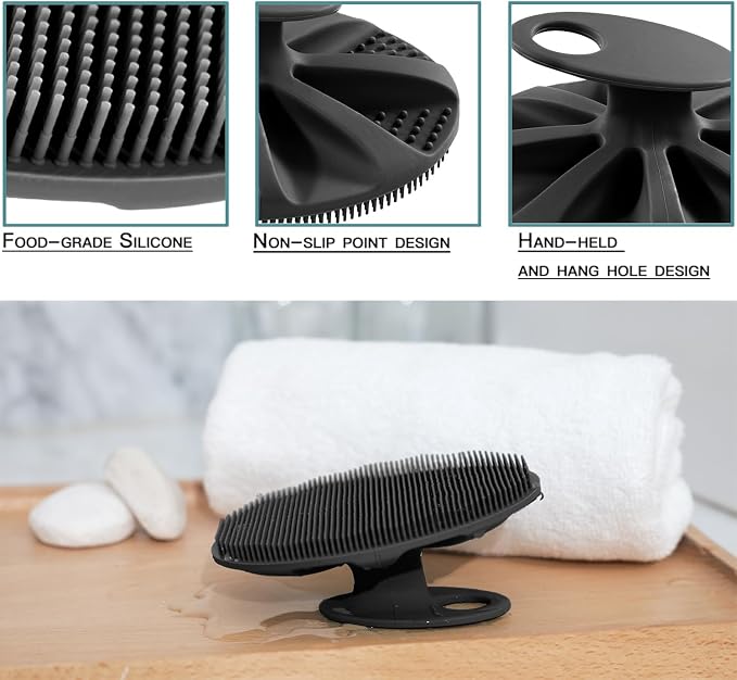 INNERNEED Soft Silicone Body Scrubber Exfoliating Glove Shower Cleansing Brush - Image 3