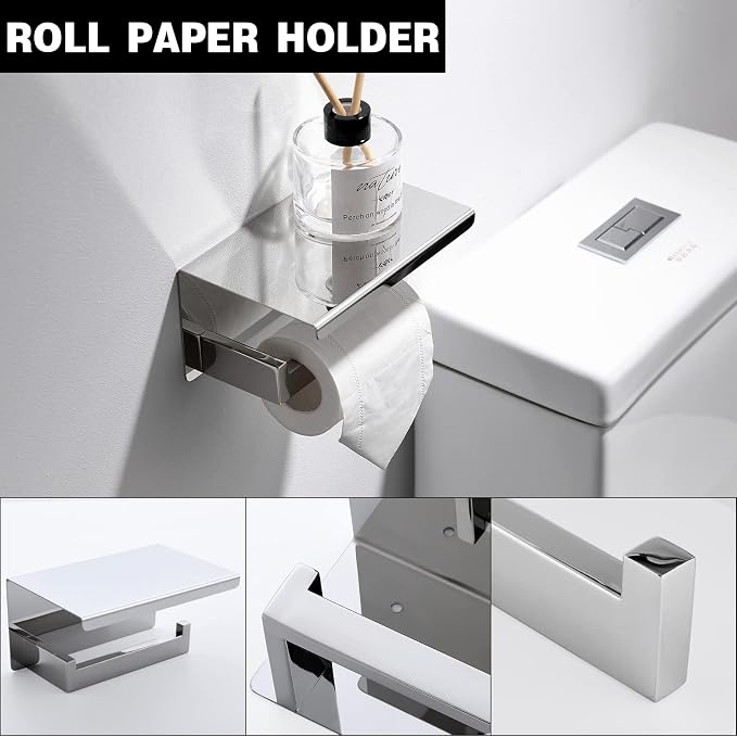 Bathroom Towel Bar Set Toilet Paper Holder - Image 4