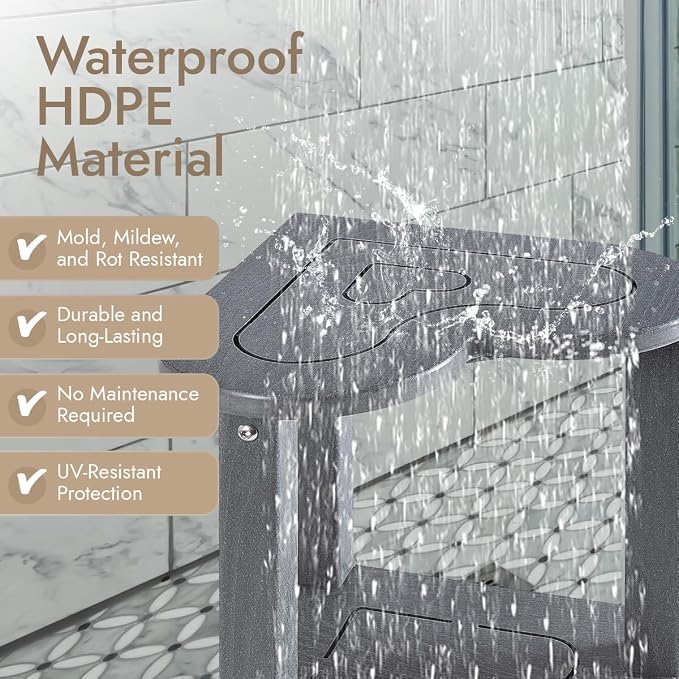 UHA Corner Shower Stool for Inside Shower - Image 5