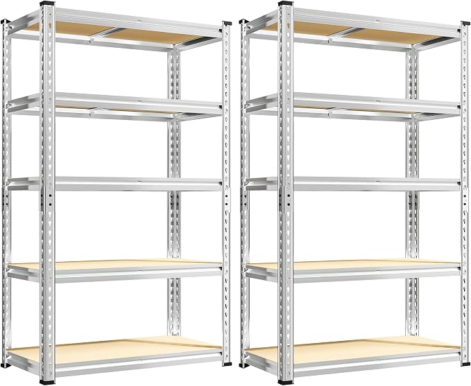 REIBII Storage Shelves 2020LBS Garage Shelving 5 Tier Heavy Duty Shelving by REIBII