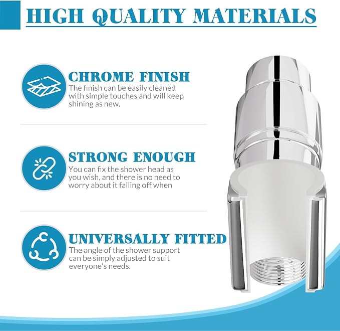 Shower Head Holder for Handheld Shower Head Adjustable Shower Arm Holder - Image 5