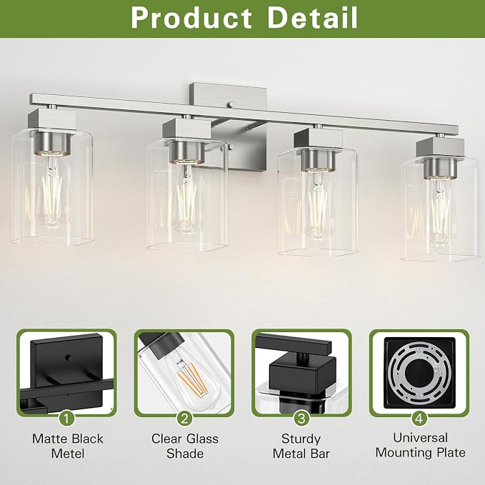 Espird 4 Light Bathroom Vanity Light - Image 6