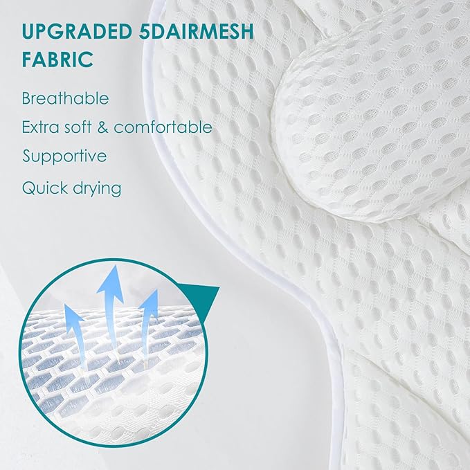 SQLHM Bath Pillows for Tub, Luxury Bath Pillow for Neck and Back Support - Image 6