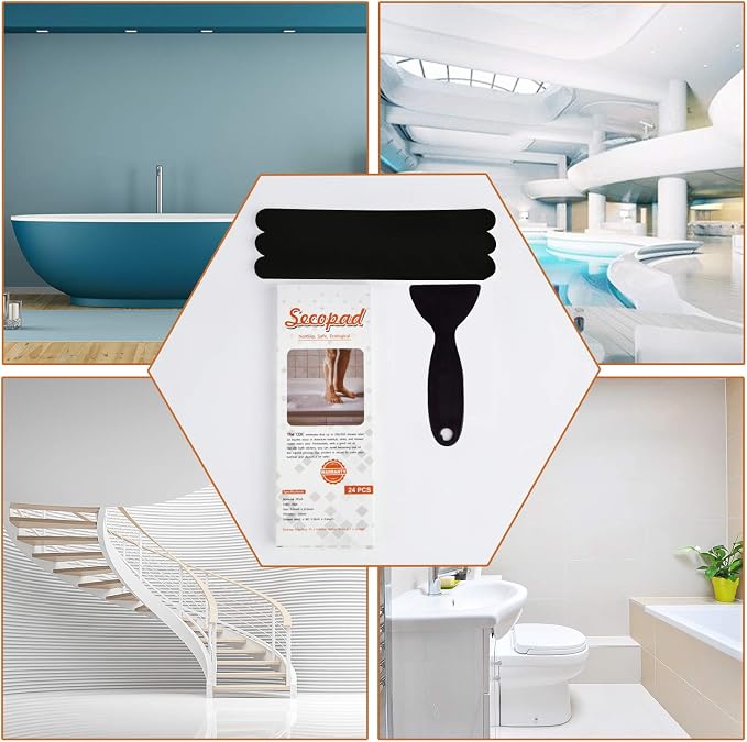 Non-Slip Bathtub Stickers 24 PCS Safety Bathroom Tubs Showers Treads Adhesive - Image 6