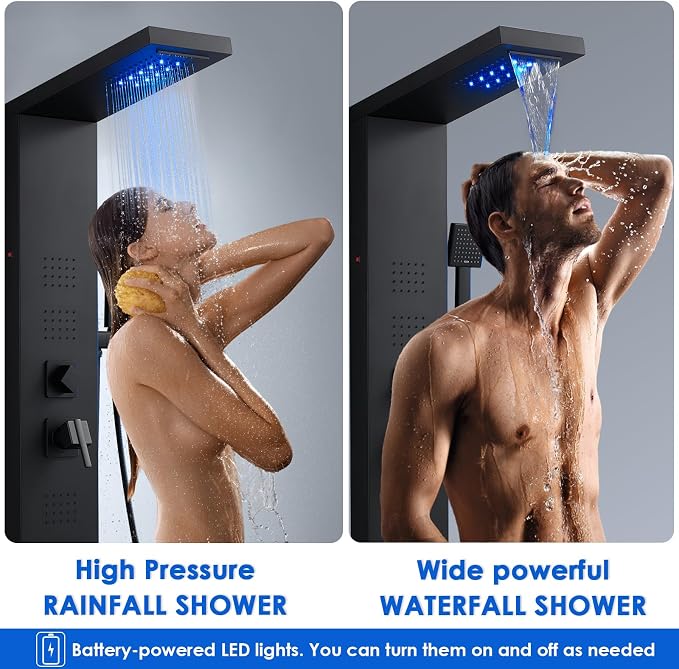 ROVOGO 46.5"H x 7.8"W Shower Panel Tower System - Image 2