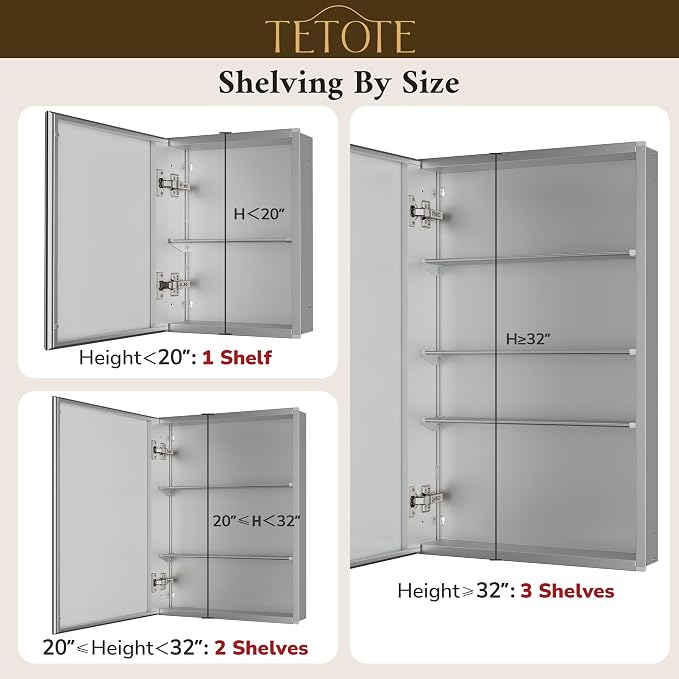 TETOTE 48 x 32 Medicine Cabinet - Image 8