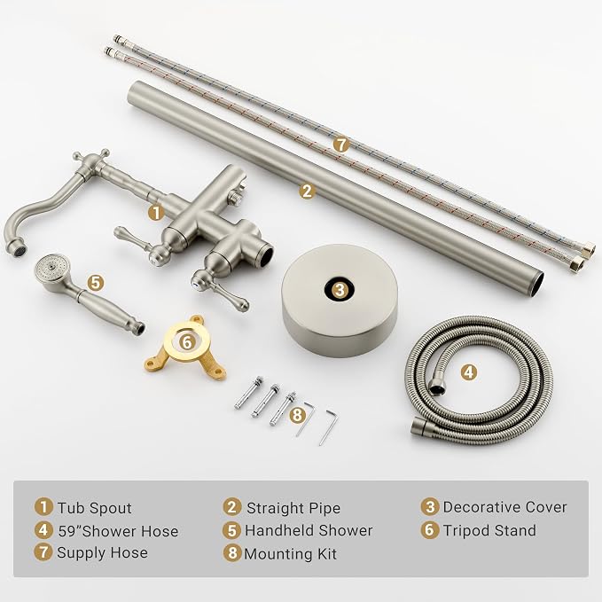 Freestanding Tub Faucet Sets, JetsBath Floor Mount BathTub Filler - Image 6