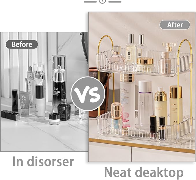 2 Tier Clear Countertop Storage - Image 5