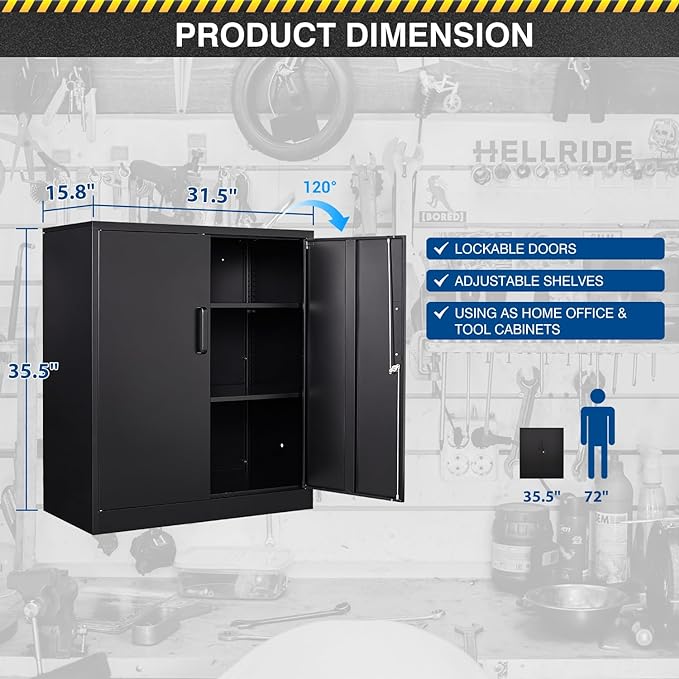 Metal Storage Cabinet-36” Tall Steel File Cabinets - Image 3