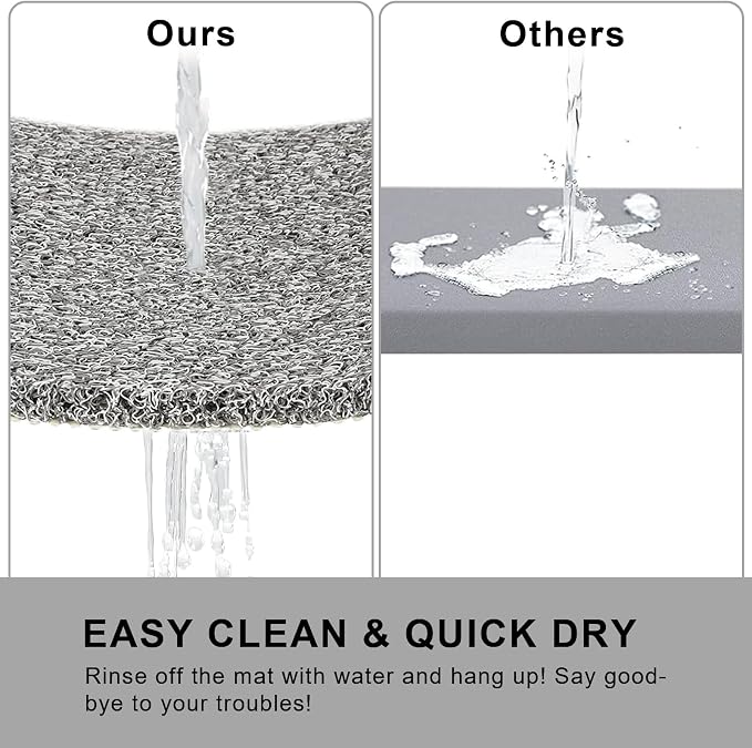 Nonslip Bathtub Mat, Anti Slip Bath Mat 0.6" Extra Thick, Quick Dry Bath Tub - Image 4