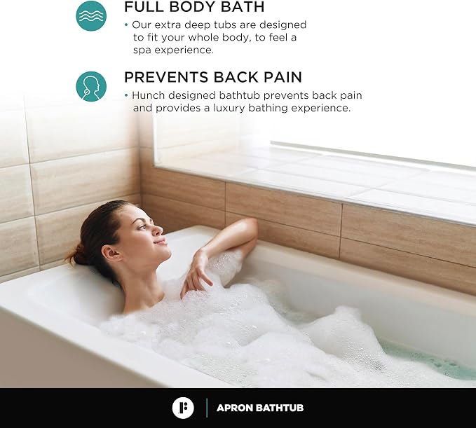 Fine Fixtures Acrylic, Fiberglass Alcove Soaking Bathtub - Image 7