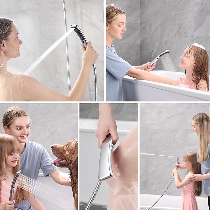 BRIGHT SHOWERS High Pressure Dual Shower Head Combo, Handheld Showerhead - Image 4