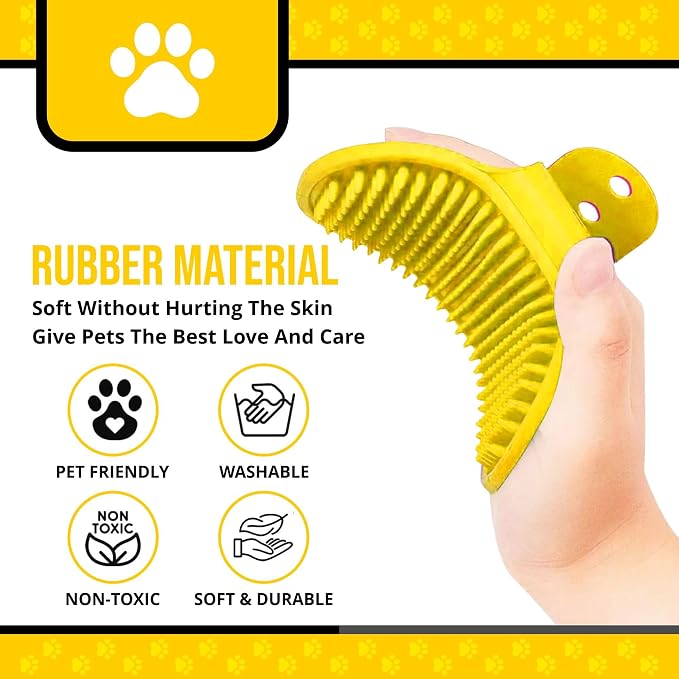 Silicone Dog Bath Brush – Soft Pet Scrubber - Image 4