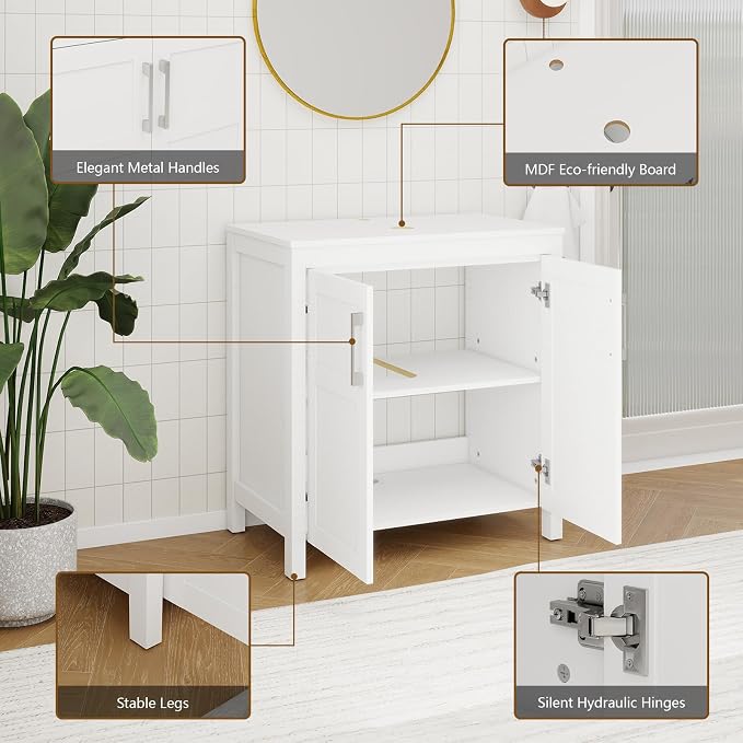 YOURLITE 30" White Bathroom Vanity - Image 6