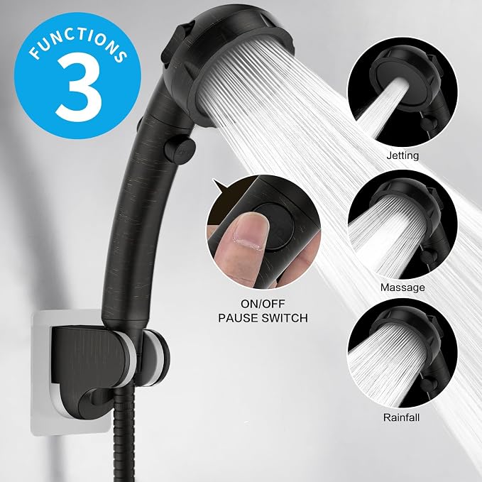 KAIYING Drill-Free High Pressure Handheld Shower Head - Image 2