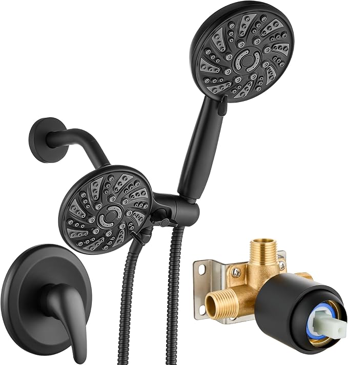 gotonovo Dual 2 in 1 Shower Head Kit High Pressure Combo System Shower Faucet 6 by HOME