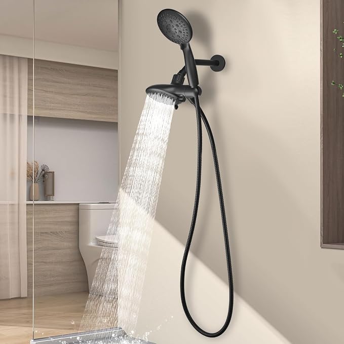 Cobbe Dual Handheld Shower Head Combo, Powerful Water-Saving Shower System 2 in by CobbeforQualityLife