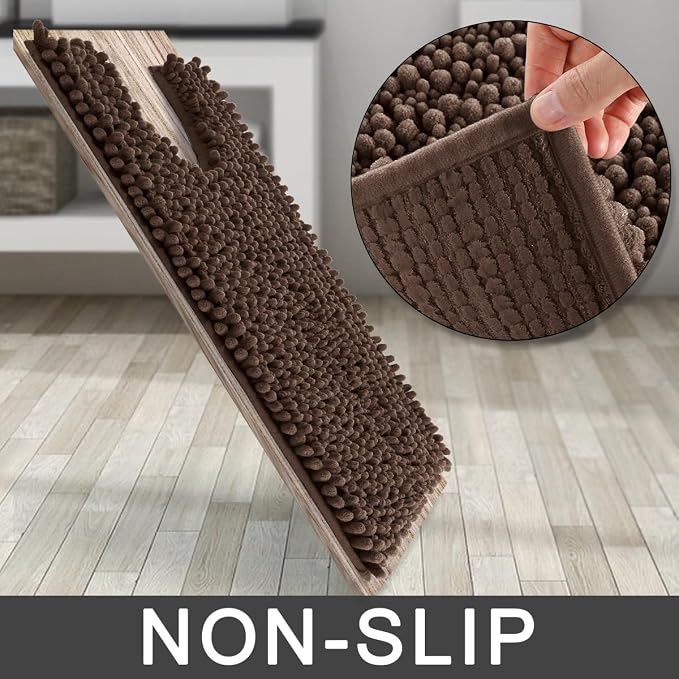 Yimobra Toilet Rug U Shaped Washable 24x20 Inch - Image 4