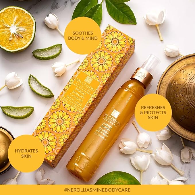 SPA CEYLON NEROLI JASMINE Calming Body Mist | Essential Oils | Aromatherapy - Image 3