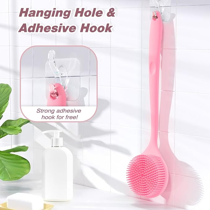 Manmihealth Silicone Back Scrubber & Soft Bath Glove Set, Super-Exfoliating - Image 7