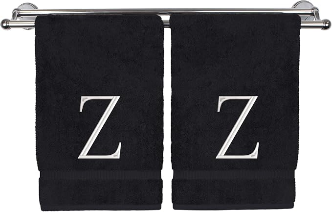 Monogrammed Hand Towel, Personalized Initial Gift, Extra Absorbent 100% Turkish by BareCotton