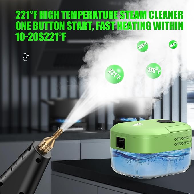 3BAR Steam Cleaner, 2200W Handheld Steam Cleaner whit 8 Accessories - Image 6