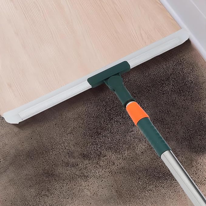 Silicone Squeegee with Rotating Head and Extendable Long Handle - Image 9