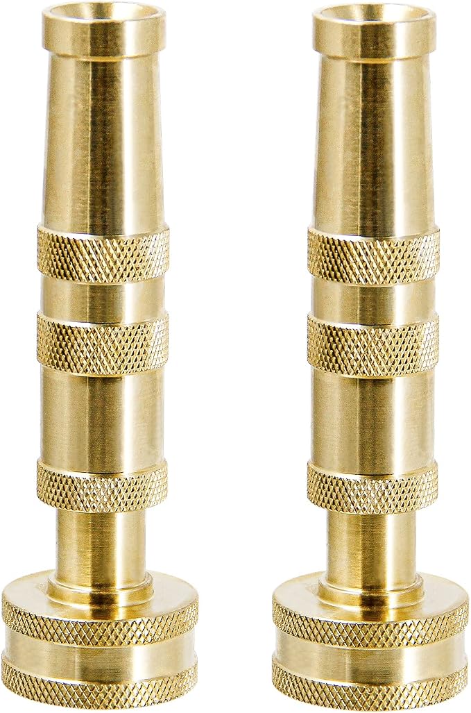 Twinkle Star Heavy-Duty Brass Adjustable Twist Hose Nozzle, 2 Pack by TwinkleStar