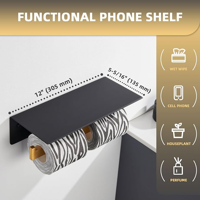 Angle Simple Double Toilet Paper Holder - Image 5