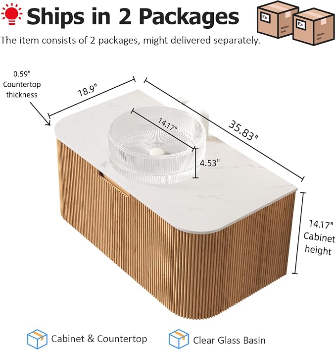 36 inch Floating Bathroom Vanity - Image 2