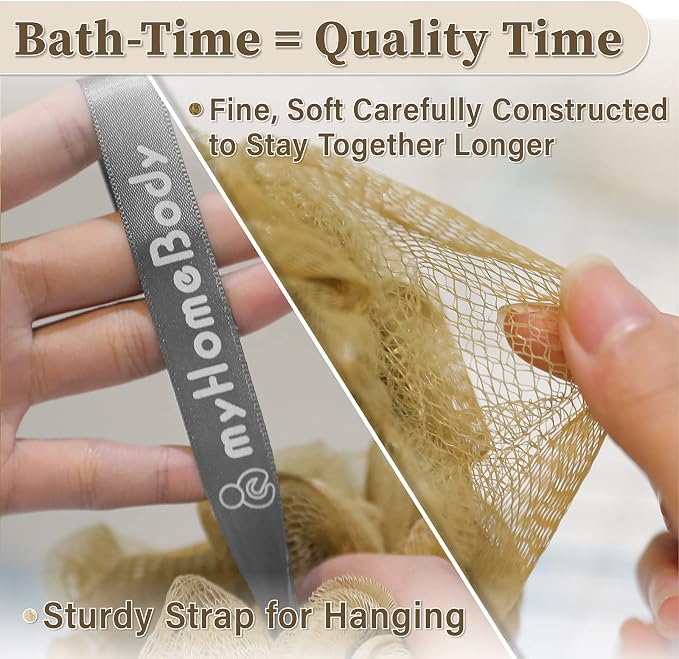 myHomeBody Large 70g Loofah Sponge, Body Scrubber, Bath Sponge, Loofah - Image 4