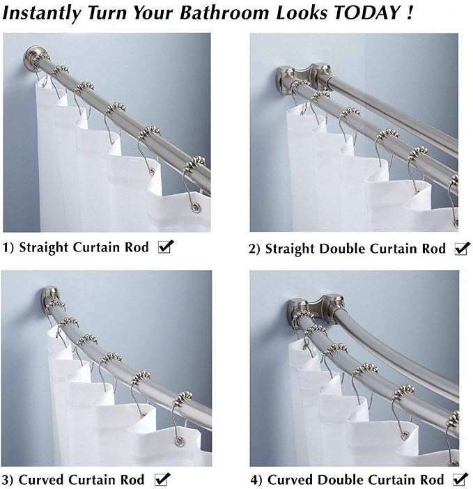 Uigos Shower Curtain Rings for Bathroom - Image 3