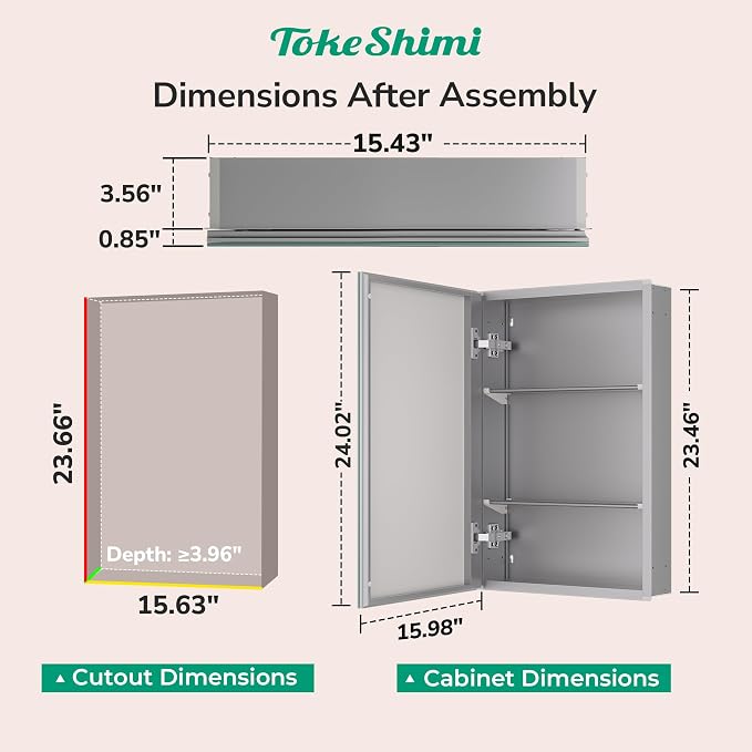TokeShimi 14x24 Bathroom Mirror - Image 2