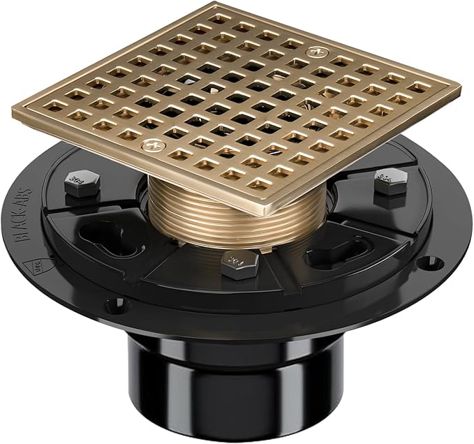 Uni-Green Champagne Bronze Shower Drain 4-1/4 Inch by Uni-Green