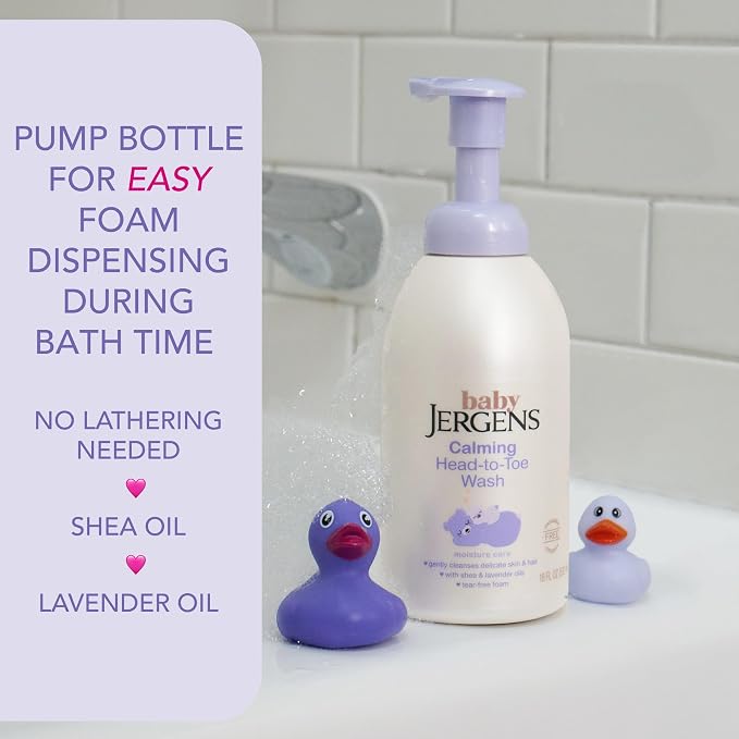 Jergens Baby Calming Head to Toe Foaming Wash, Baby Shampoo and Body Wash - Image 5
