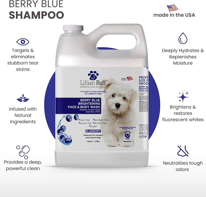 Lillian Ruff PRO Formula Berry Blue Brightening Pet Shampoo - Image 2