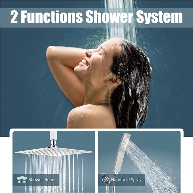Aolemi Ceiling Mount Shower System Rain Shower Head - Image 2