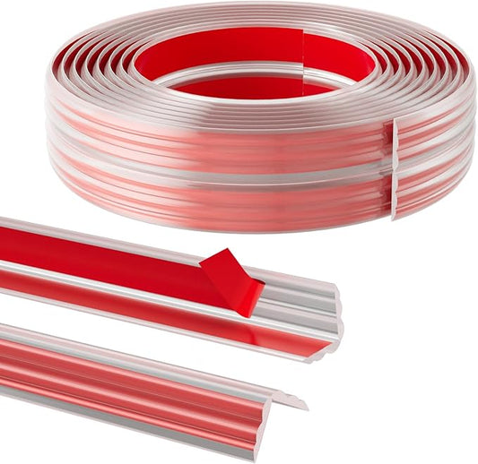 20FT Flexible Wall Corner Protector Moulding Trim, Peel and Stick Inside & by pluden